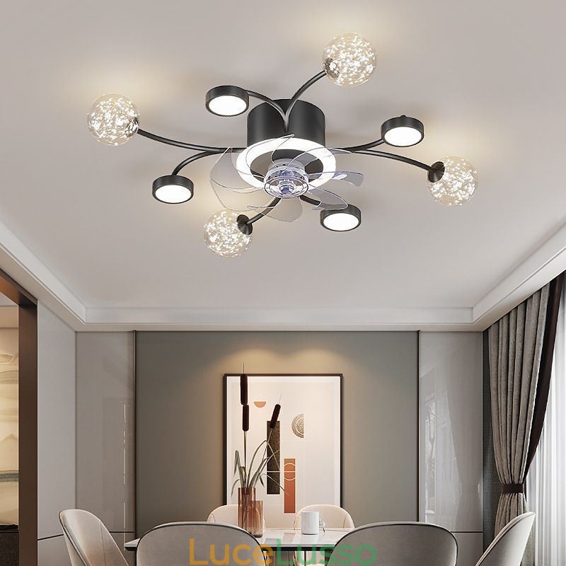 Lampadario creativo a soffitto con ventilatore