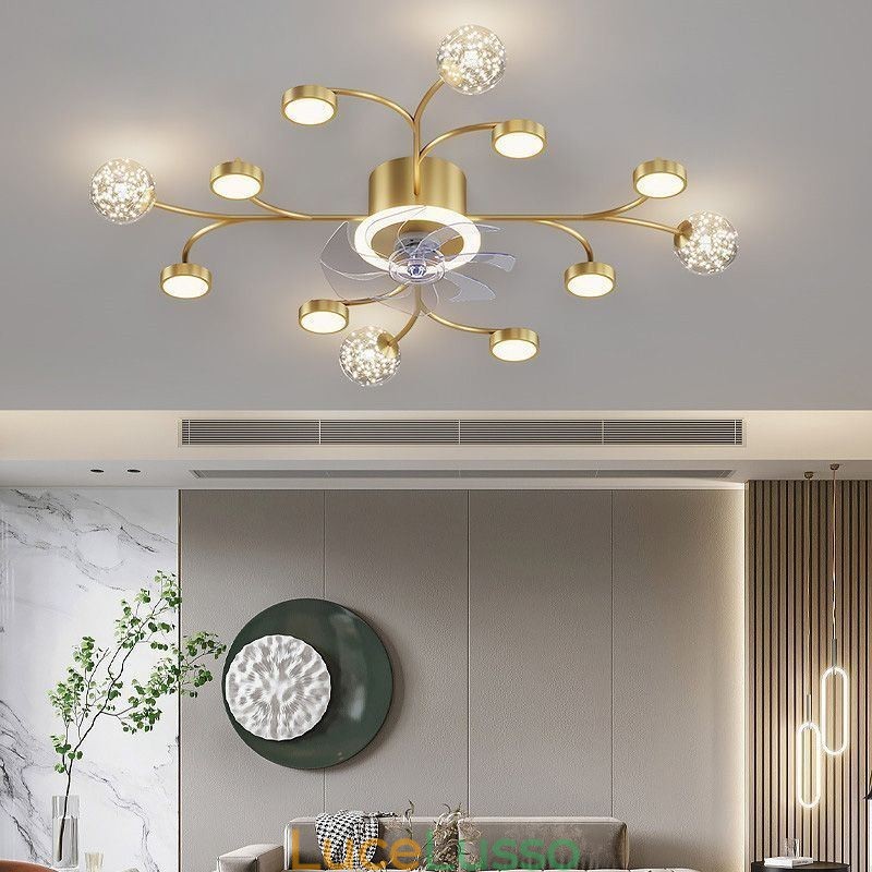 Lampadario creativo a soffitto con ventilatore