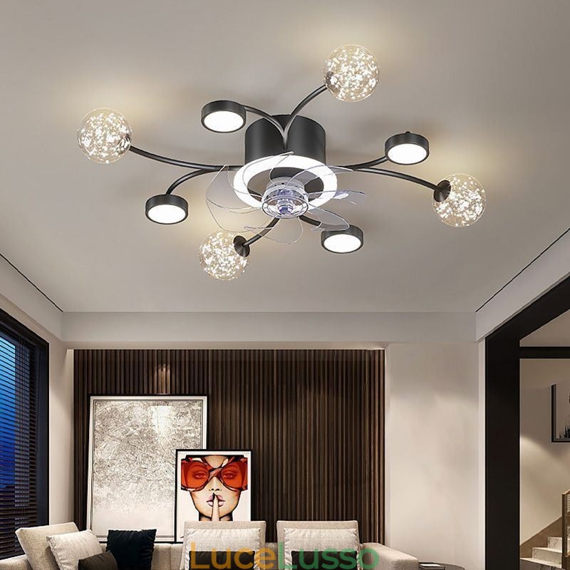 Lampadario creativo a soffitto con ventilatore