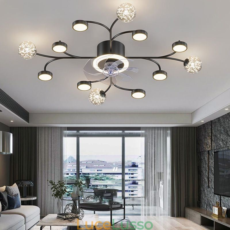Lampadario creativo a soffitto con ventilatore