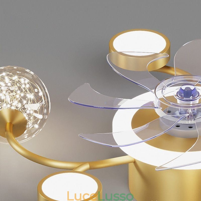 Lampadario creativo a soffitto con ventilatore