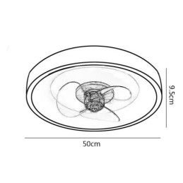 Ventilatore da soffitto moderno Inverter con luci, telecomando, lampada da soffitto