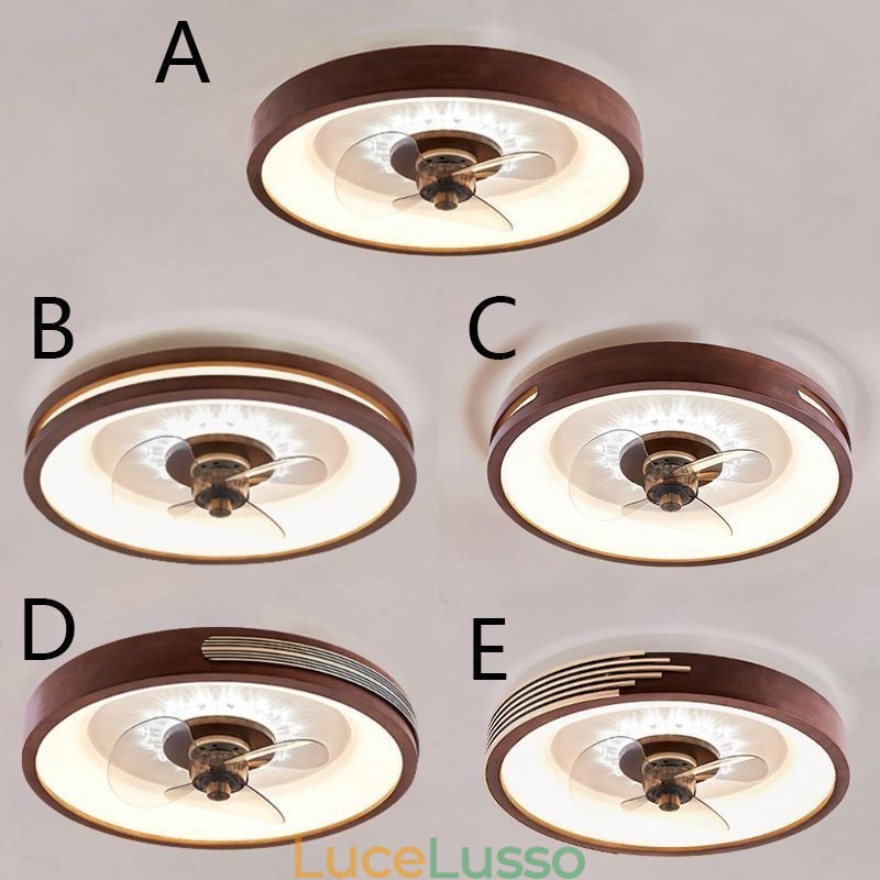 Moderne luci per ventilatori da soffitto con inverter, telecomando, lampada per ventilatori da soffitto