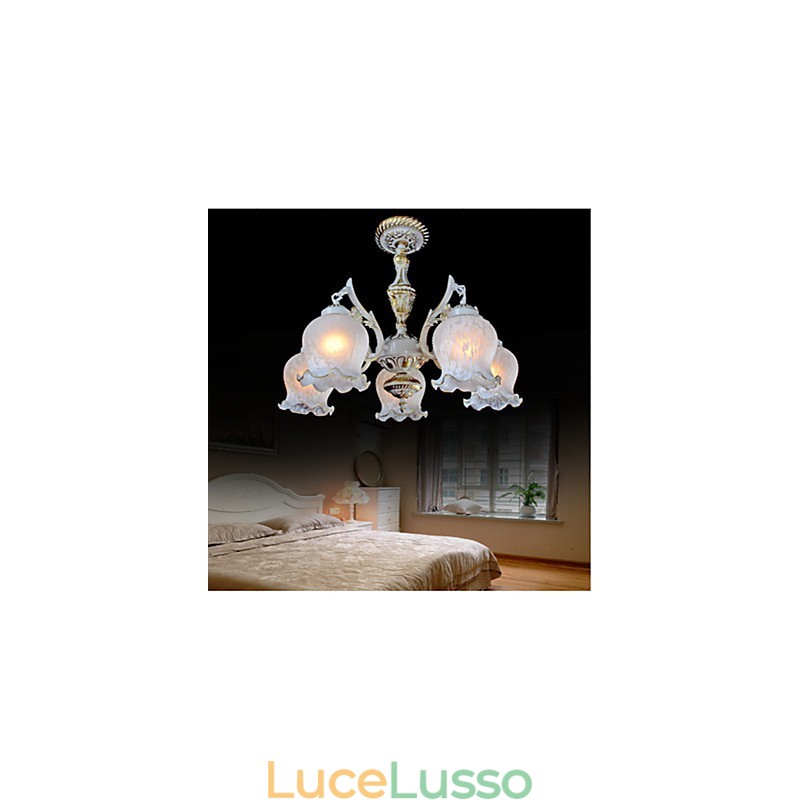 Lampadario Tradizionale Classico Vintage Retro Metallo