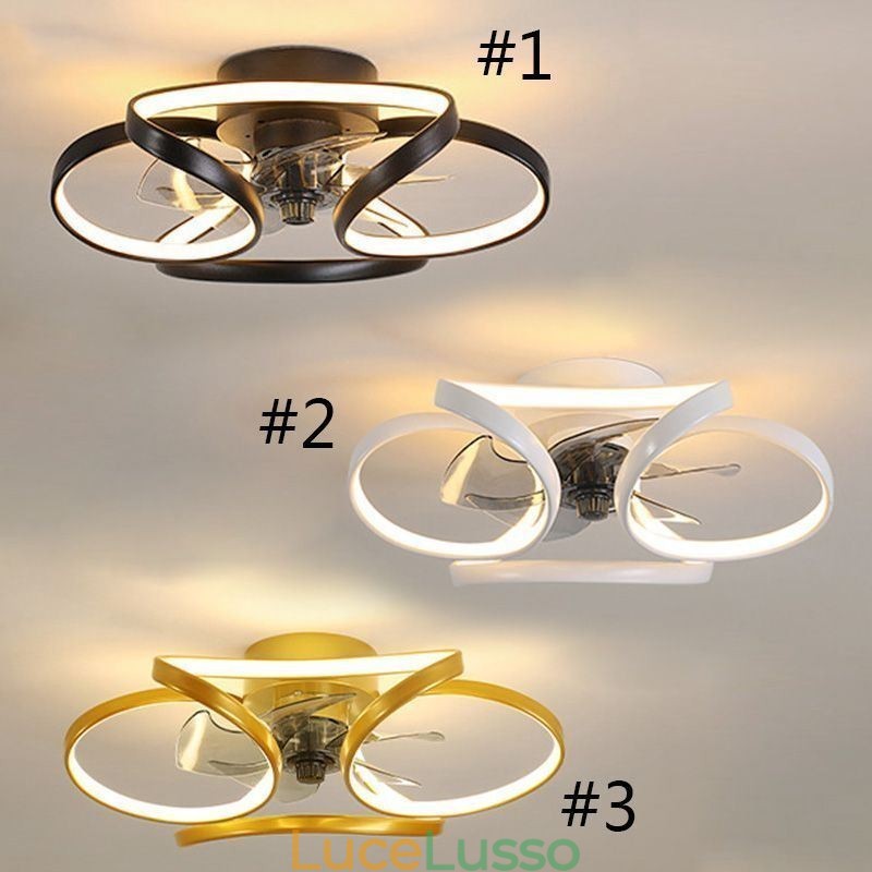 Ventilatore da soffitto unico e luce Ventilatore da soffitto moderno con luci