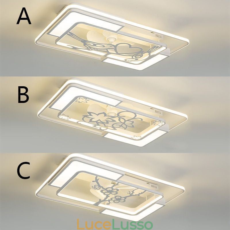 Moderni ventilatori da soffitto rettangolari