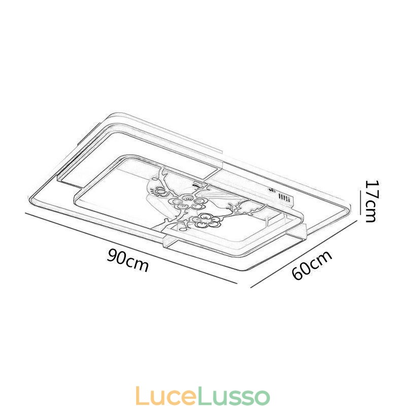 Moderni ventilatori da soffitto rettangolari