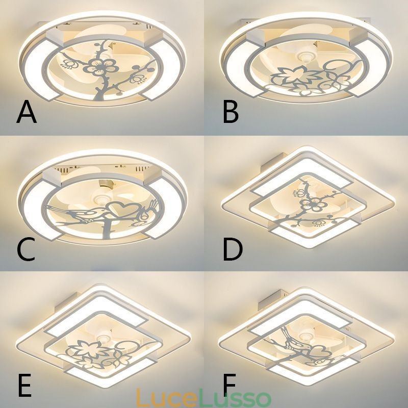 Ventilatori da soffitto in stile europeo con luce