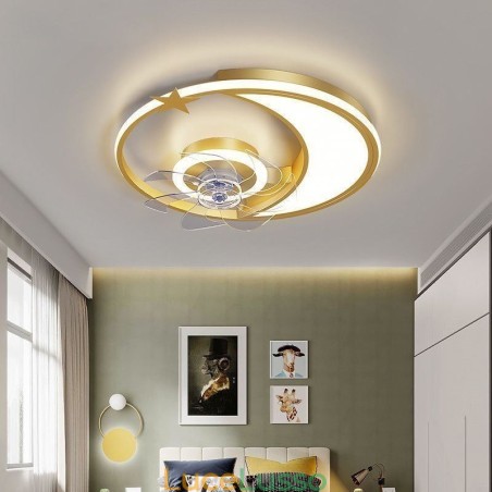 Lampada da soffitto con ventilatore a soffitto Moon Creatività Lampada da soffitto con ventilatore a soffitto Moon Creatività