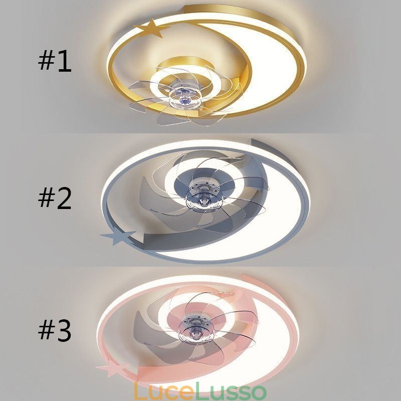 Lampada da soffitto con ventilatore a soffitto Moon Creatività