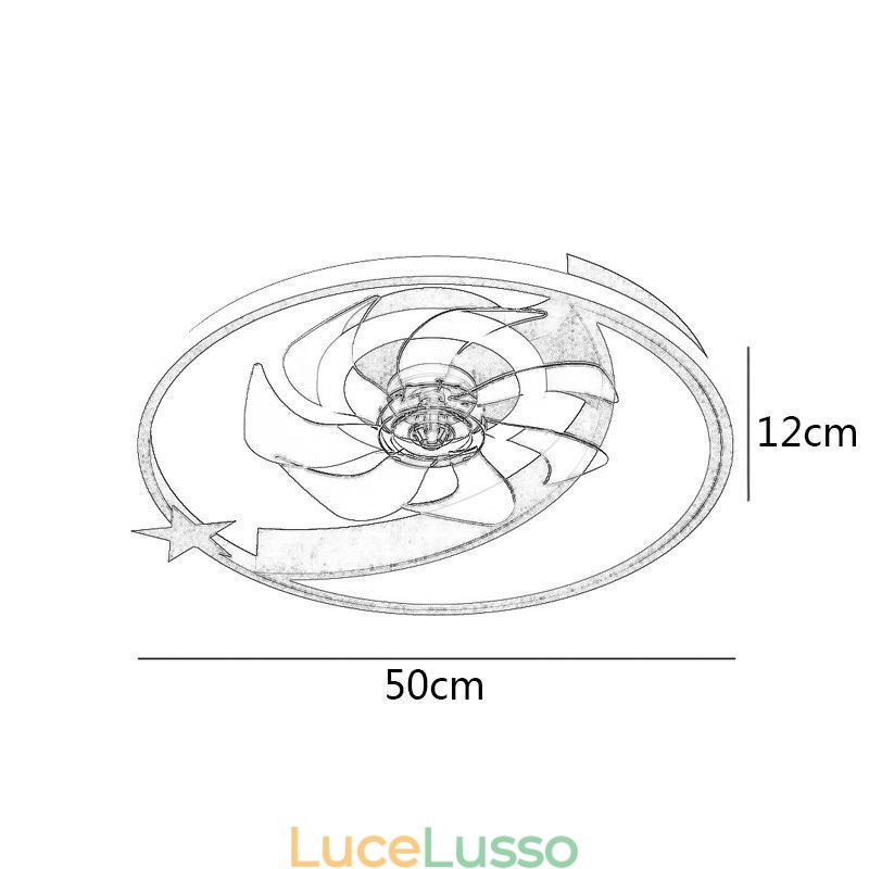 Lampada da soffitto con ventilatore a soffitto Moon Creatività