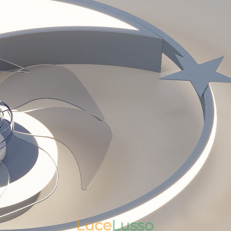 Lampada da soffitto con ventilatore a soffitto Moon Creatività