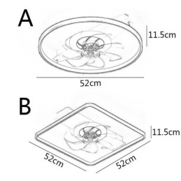Ventilatore da soffitto moderno con luci, telecomando, lampada Ventilador