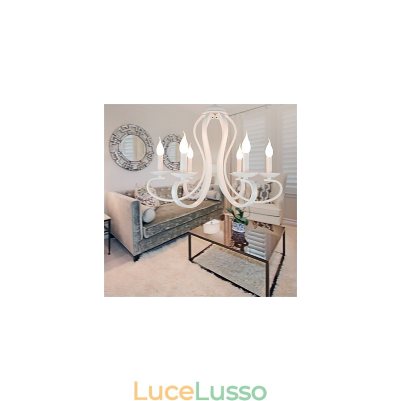 Lampadario moderno tradizionale retrò country metallo