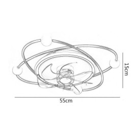 Ventilatori da soffitto moderni Illuminazione interna Sala da pranzo