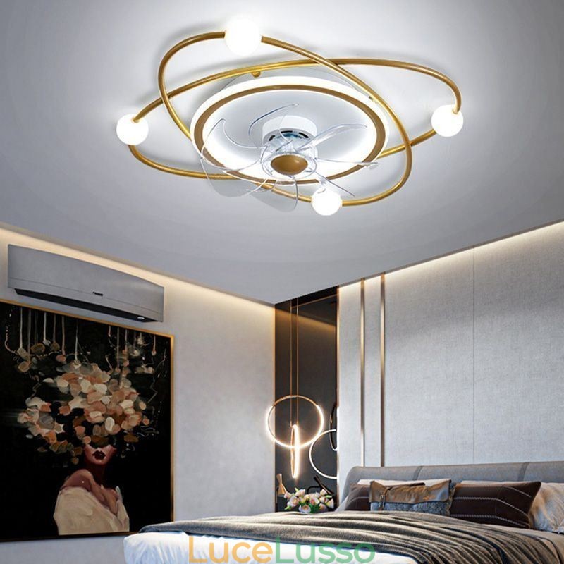 Ventilatori da soffitto moderni Illuminazione interna Sala da pranzo