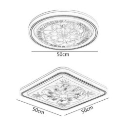 Ventilatore da soffitto intelligente con decorazione a dimmerazione continua della luce