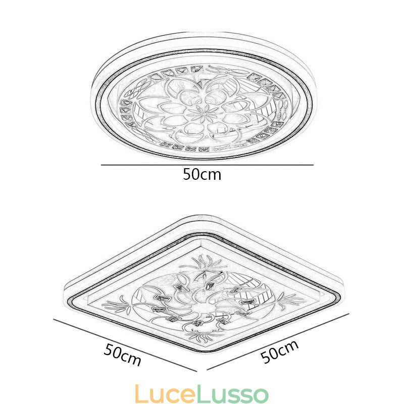 Ventilatore da soffitto intelligente con decorazione a dimmerazione continua della luce