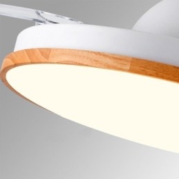 Ventilatore da soffitto moderno Inverter con telecomando Lampada da soffitto Tricolore Dimming