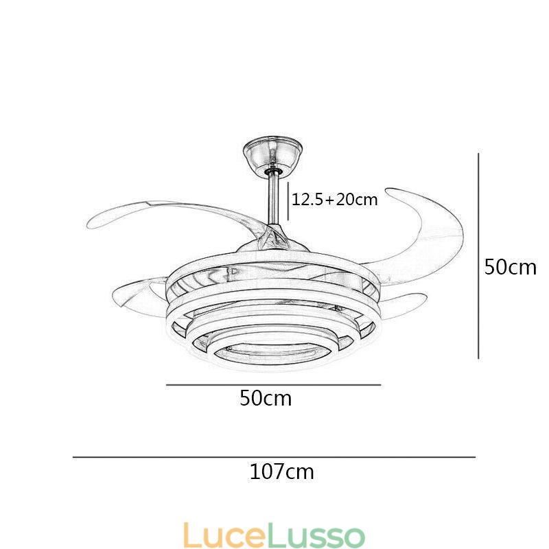 Lampadario con ventilatore a inverter creativo