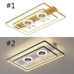 Ventilatore da soffitto moderno a filo con luci e telecomando