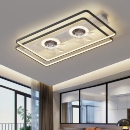 Ventilatore da soffitto moderno a filo con luci e telecomando