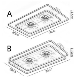 Ventilatore da soffitto moderno a filo con luci e telecomando