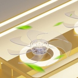 Ventilatore da soffitto moderno a filo con luci e telecomando