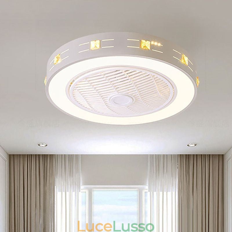 Ventilatore da soffitto ultra sottile Ventilatore da soffitto invisibile con luce