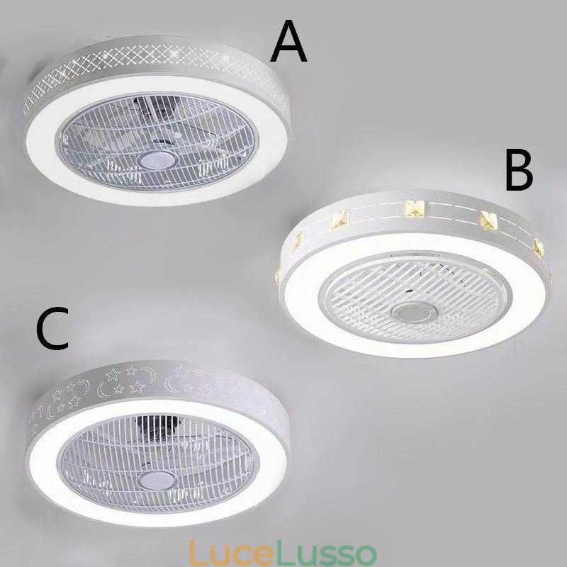 Ventilatore da soffitto ultra sottile Ventilatore da soffitto invisibile con luce