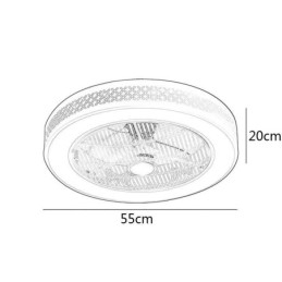Ventilatore da soffitto ultra sottile Ventilatore da soffitto invisibile con luce