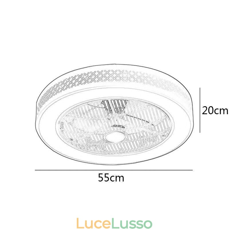 Ventilatore da soffitto ultra sottile Ventilatore da soffitto invisibile con luce