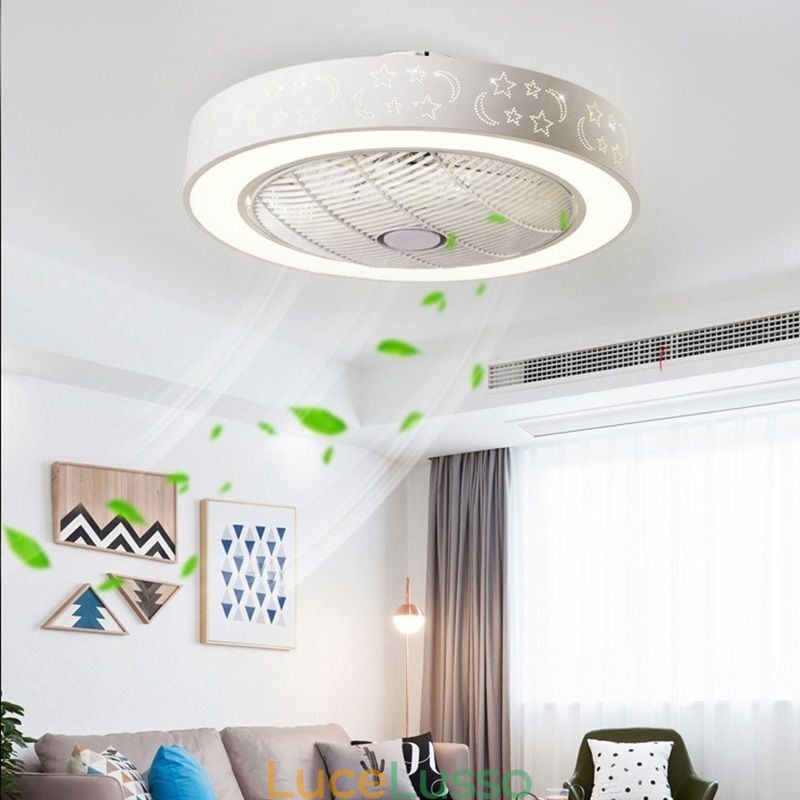 Ventilatore da soffitto ultra sottile Ventilatore da soffitto invisibile con luce