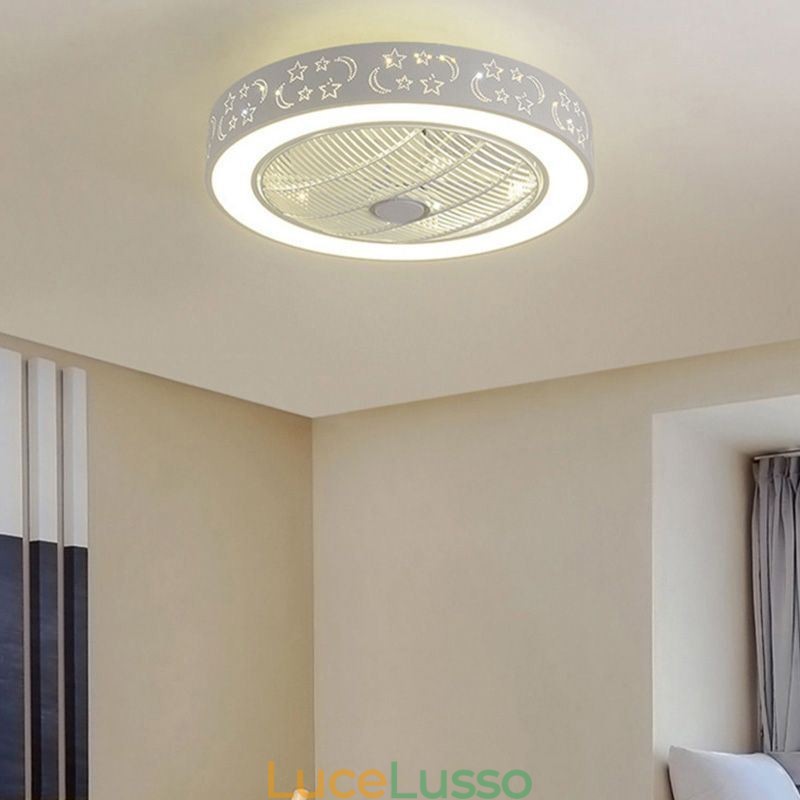 Ventilatore da soffitto ultra sottile Ventilatore da soffitto invisibile con luce