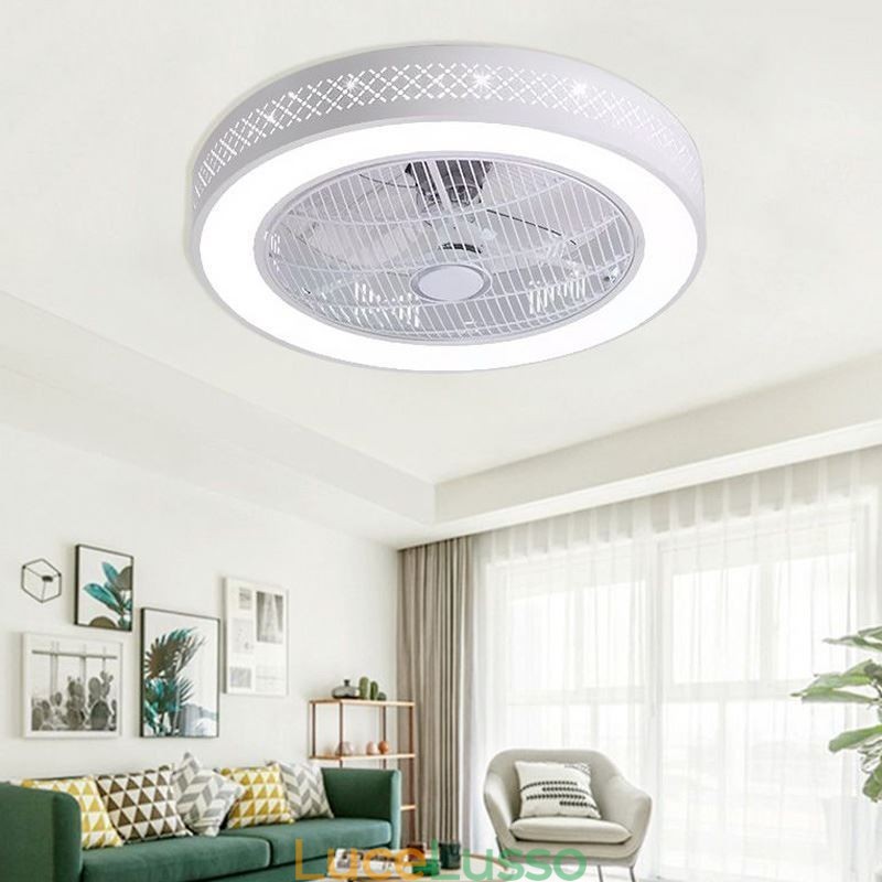 Ventilatore da soffitto ultra sottile Ventilatore da soffitto invisibile con luce
