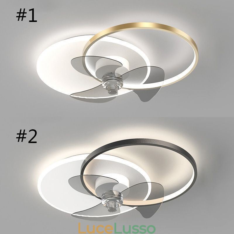 Lampada da soffitto con ventilatore, apparecchi di illuminazione moderni Art Déco