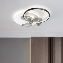 Lampada da soffitto con ventilatore, apparecchi di illuminazione moderni Art Déco