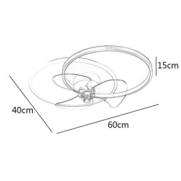 Lampada da soffitto con ventilatore, apparecchi di illuminazione moderni Art Déco