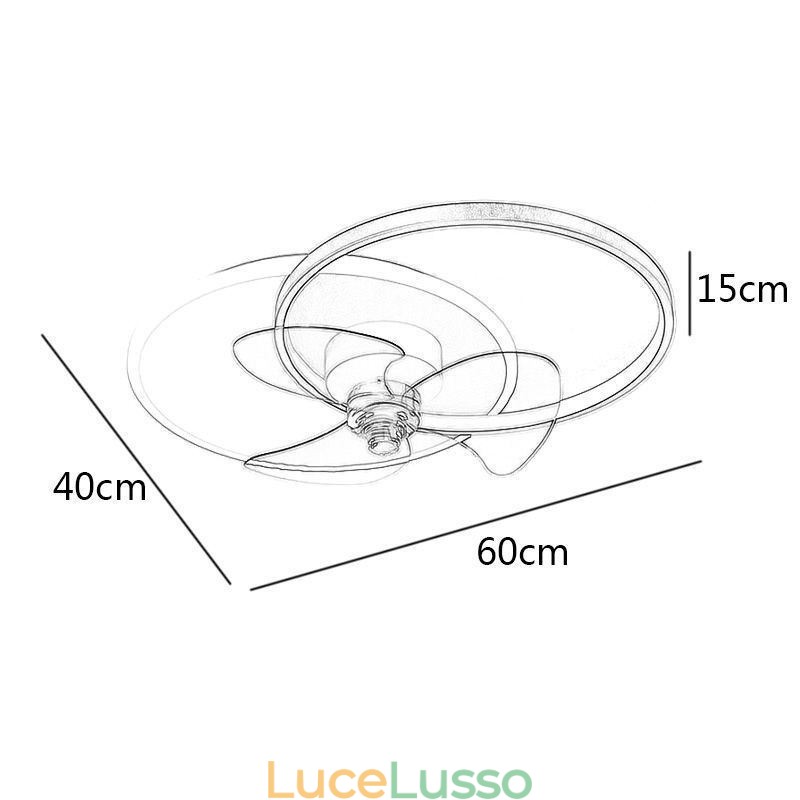 Lampada da soffitto con ventilatore, apparecchi di illuminazione moderni Art Déco