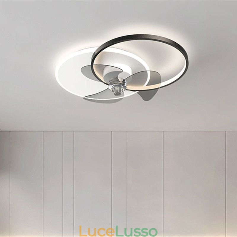 Lampada da soffitto con ventilatore, apparecchi di illuminazione moderni Art Déco