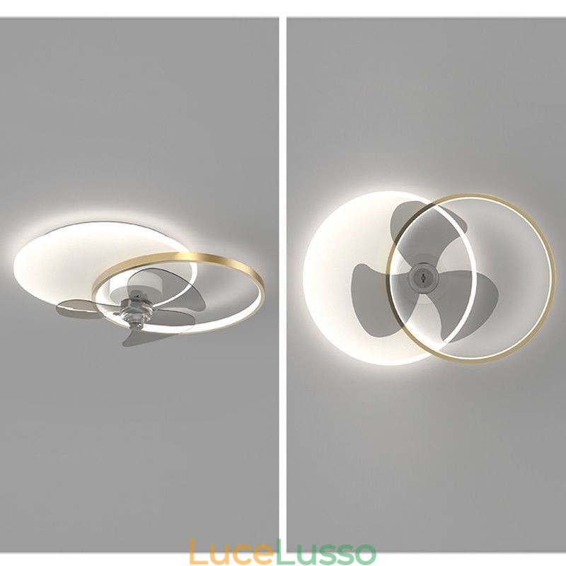 Lampada da soffitto con ventilatore, apparecchi di illuminazione moderni Art Déco