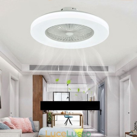 Ventilatore da soffitto con luce tricromatica, dimmerabile, 3 velocità, telecomando Ventilatore da soffitto con luce tricromatica, dimmerabile, 3 velocità, telecomando