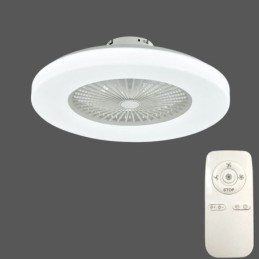 Ventilatore da soffitto con luce tricromatica, dimmerabile, 3 velocità, telecomando