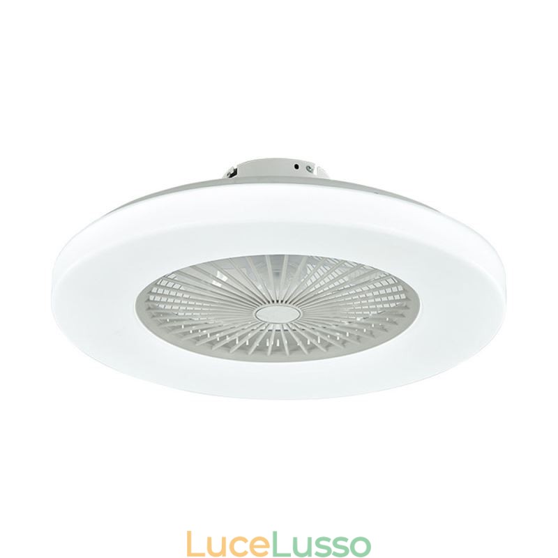 Ventilatore da soffitto con luce tricromatica, dimmerabile, 3 velocità, telecomando