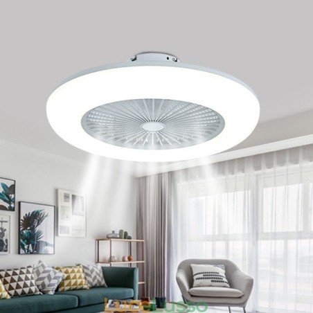 Ventilatore da soffitto con luce tricromatica dimmerabile con telecomando a 3 velocità Ventilatore da soffitto con luce tricromatica dimmerabile con telecomando a 3 velocità