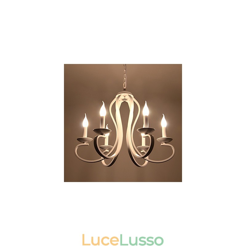 Lampadario moderno tradizionale retrò country metallo