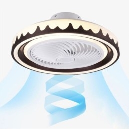 Lampada da soffitto con ventilatore rotondo a 3 velocità con telecomando