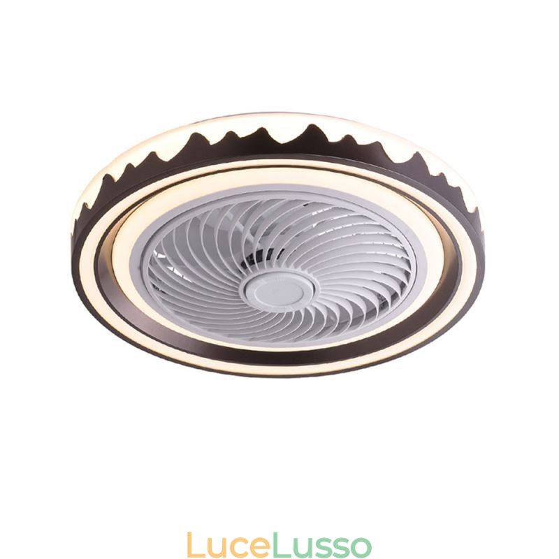 Lampada da soffitto con ventilatore rotondo a 3 velocità con telecomando