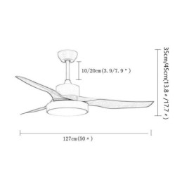Ventilatore da soffitto con telecomando 3 pale