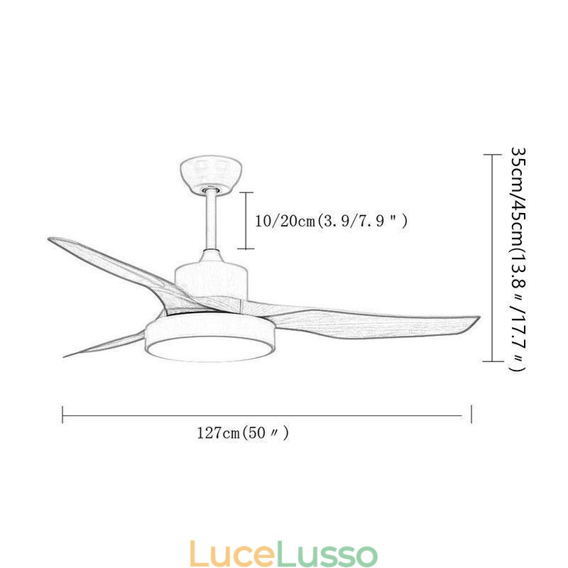 Ventilatore da soffitto con telecomando 3 pale